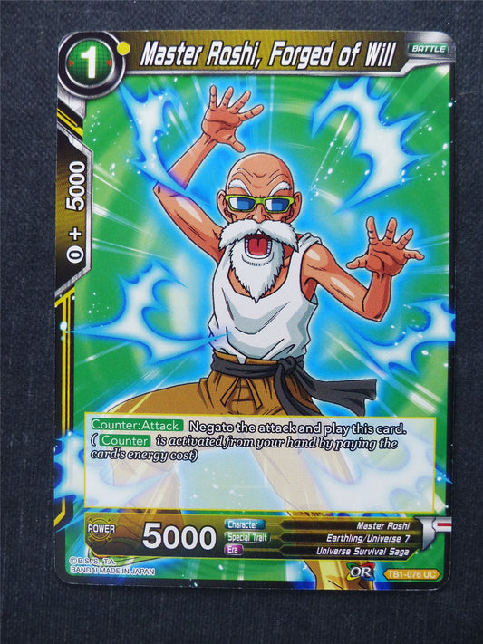 Master Roshi Forged of Will - Dragon Ball Super Cards #4R