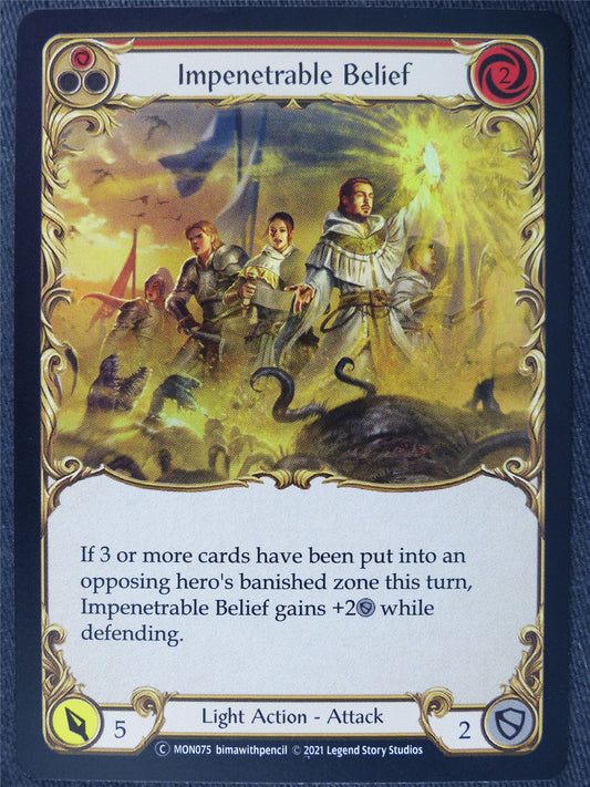 Impenetrable Belief Red Foil - Monarch Unlimited - Flesh and Blood Cards #IU