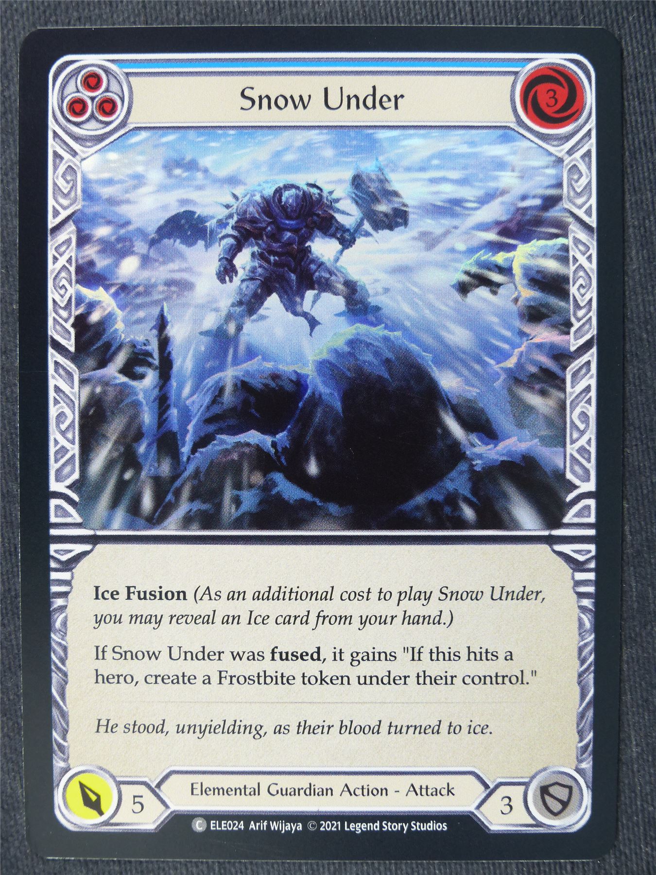 Snow Under C Foil Blue - 1st Ed Tales of Aria - Flesh and Blood