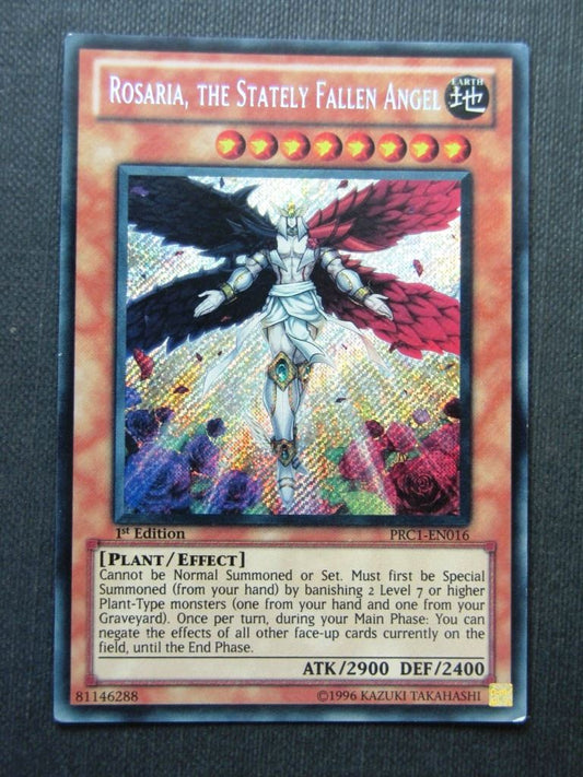Rosaria The Stately Fallen Angel PRC1 Secret Rare - 1st ed - Yugioh Cards #173