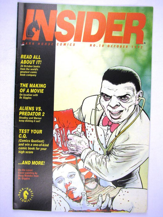 Dark Horse Comics: INSIDER OCTOBER 1992 # 21E57