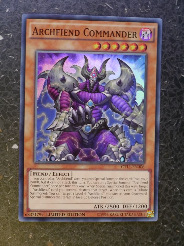 Yugioh Cards: ARCHFIEND COMMANDER CT11  SUPER RARE # 3H1