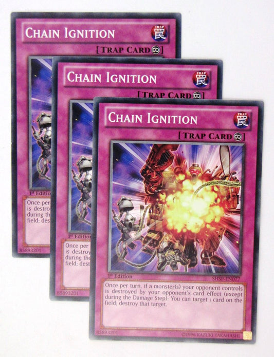 Chain Ignition, SHSP-EN077 Common x3 - Yugioh Card