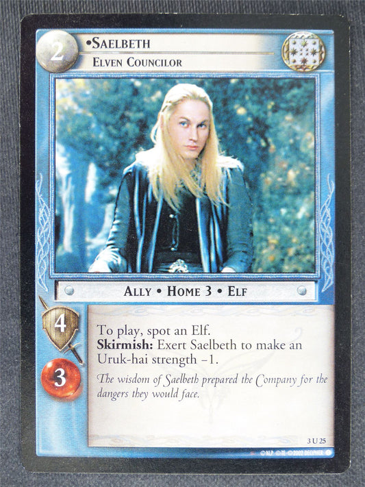 Saelbeth 3 u 25 - played - LotR cards #CP