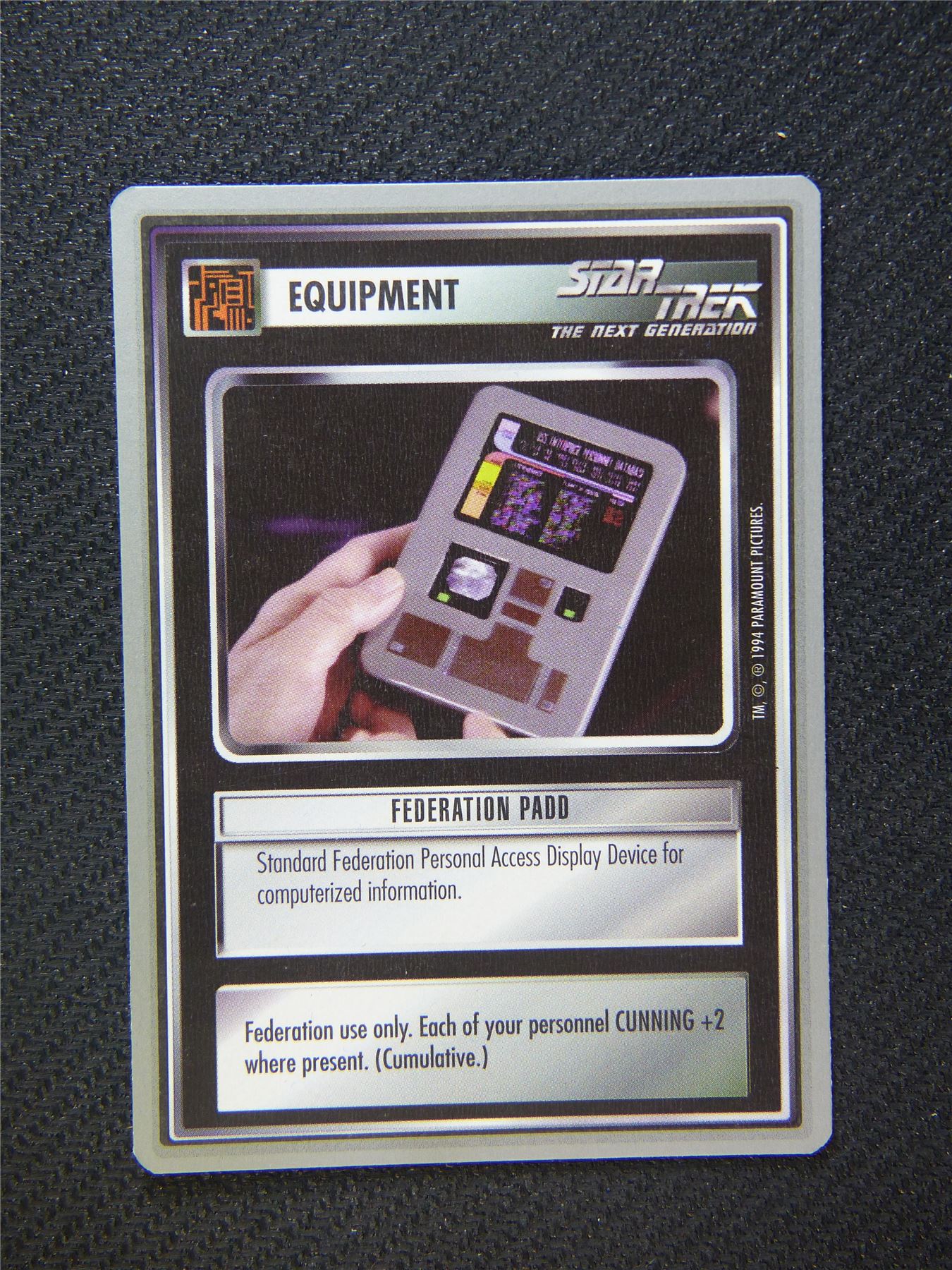 Equipment Federation Padd - Star Trek Silver Border Card Decipher #2EE