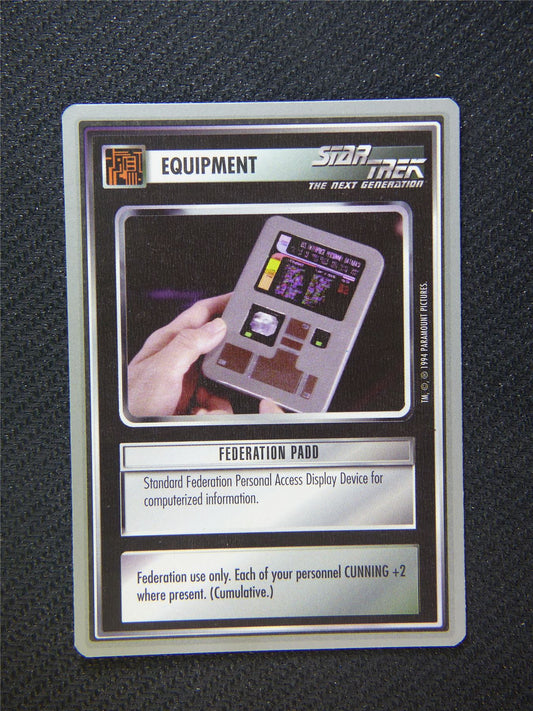 Equipment Federation Padd - Star Trek Silver Border Card Decipher #2EE
