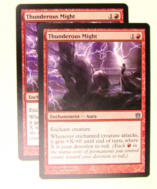 MTG Magic the Gathering Born of the Gods: Thunderous Might x2