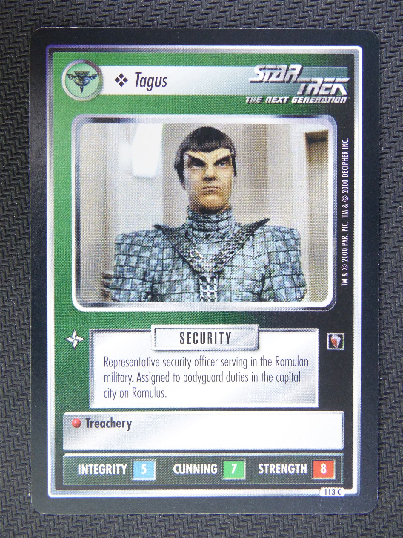 Tagus Black Border - Star Trek CCG Next Gen #4ZL