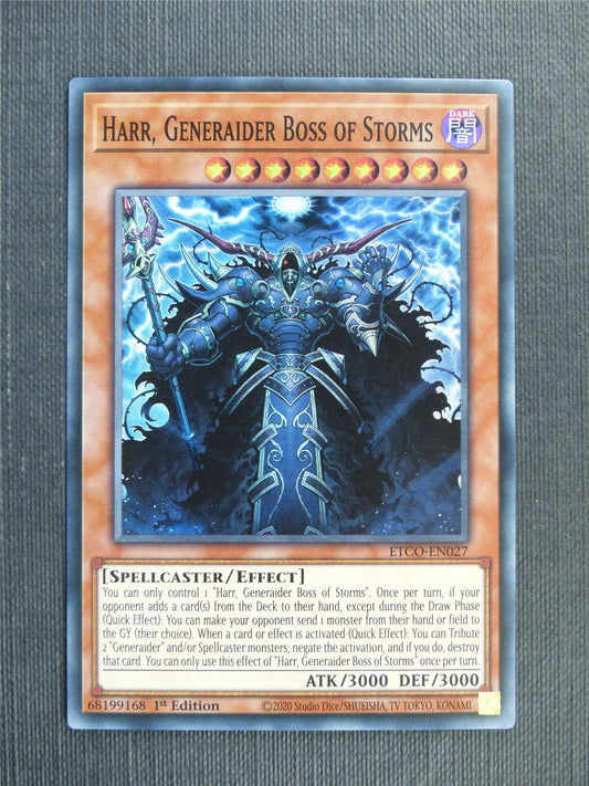 Harr Generaider Boss of Storms - Super Rare - ETCO - 1st ed Yugioh Card