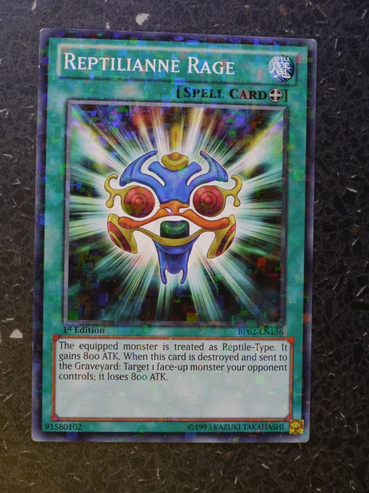 Yugioh Cards: REPTILIANNE RAGE BP02 MOSAIC RARE # 4A2