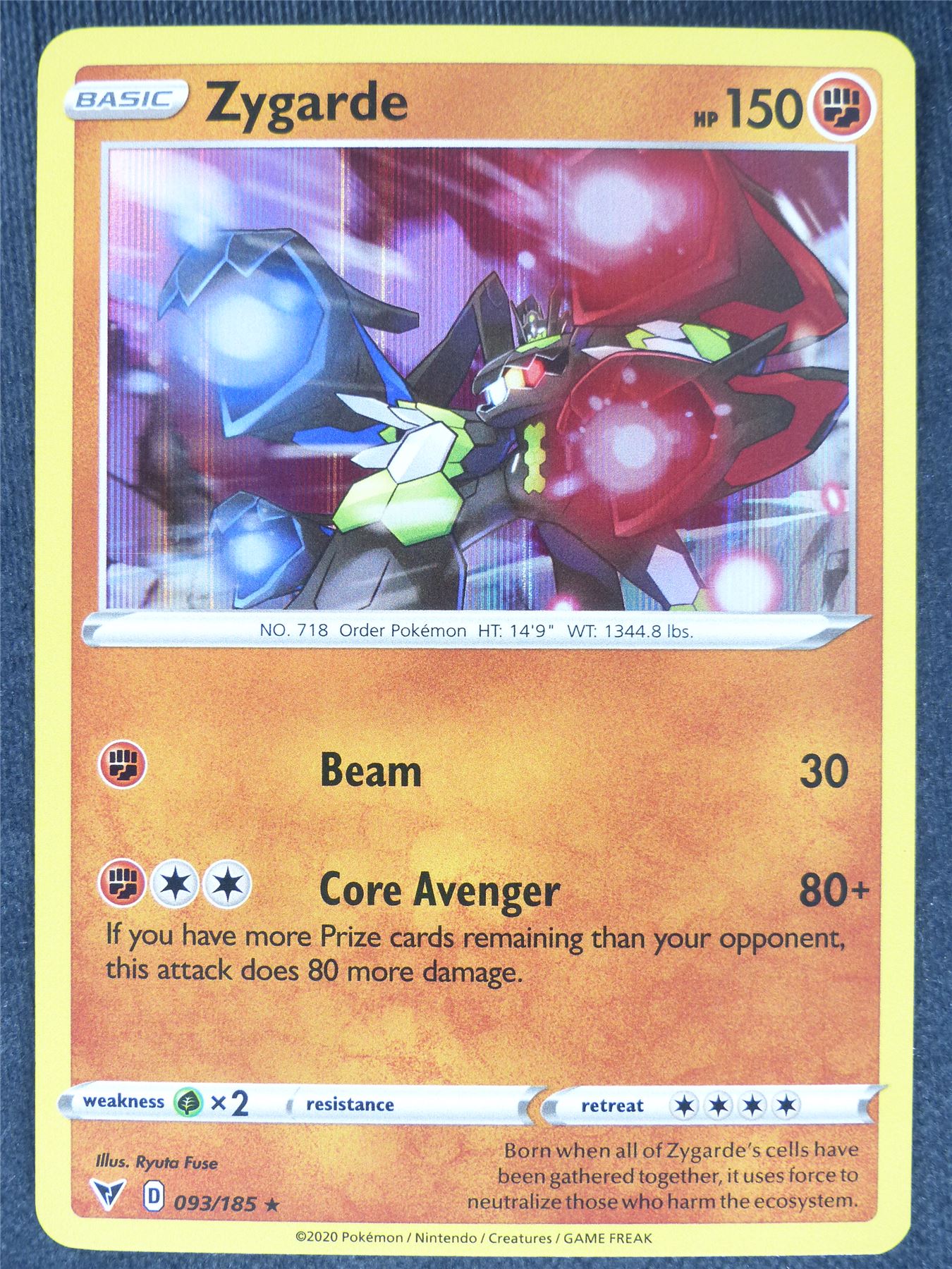 Zygarde 093/185 Holo - Pokemon Cards #AX