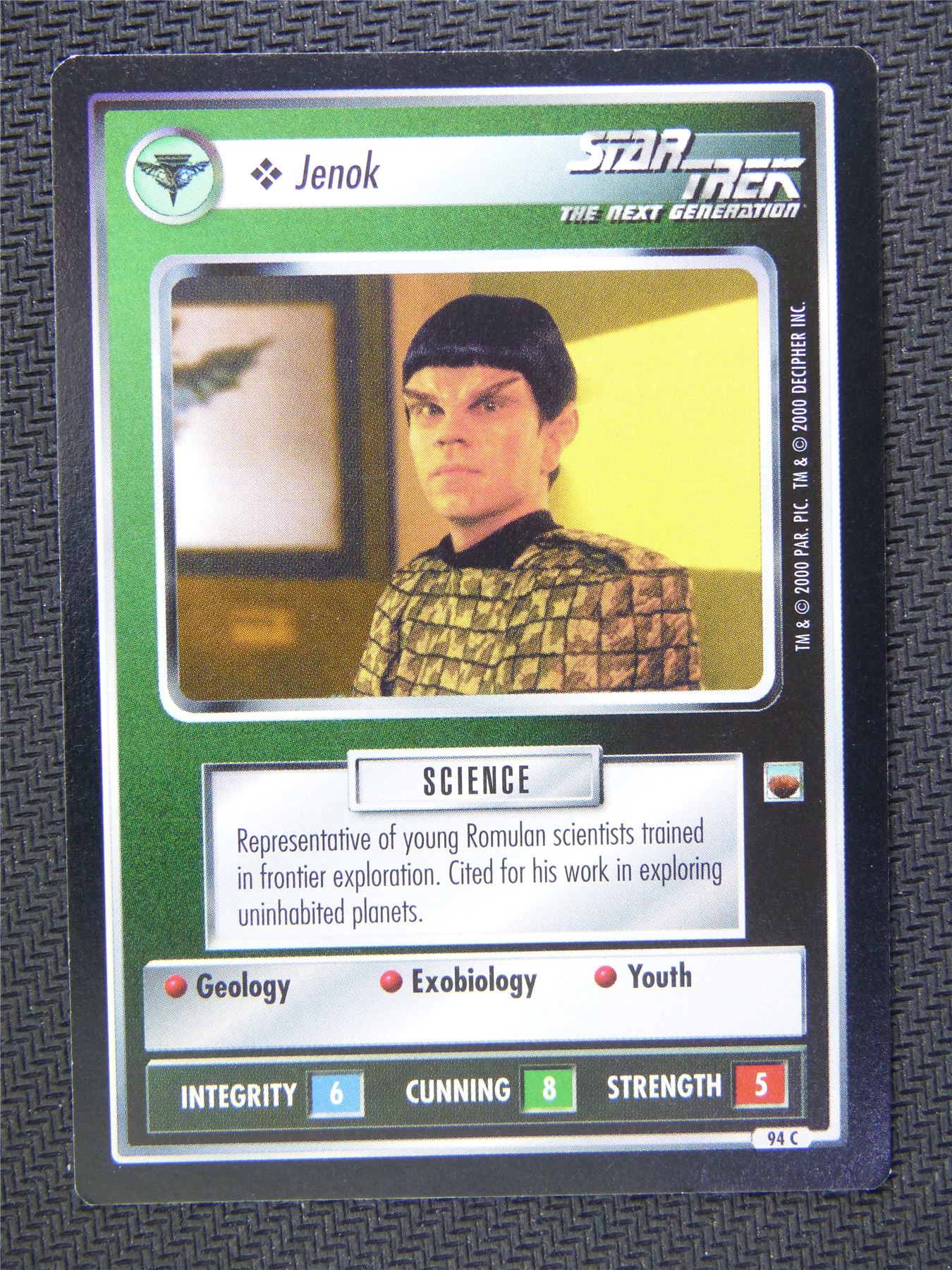 Jenok Black Border - Star Trek CCG Next Gen #4ZI