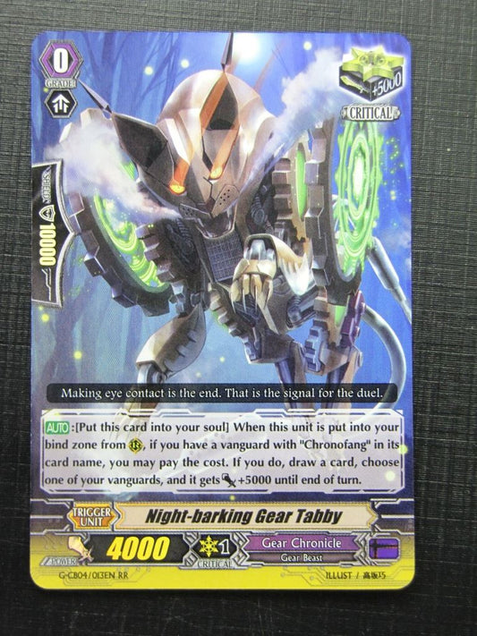 Vanguard Cards: NIGHT-BARKING GEAR TABBY G-CB04 RR # 22F73