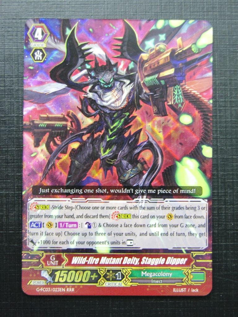 Vanguard Cards: WILD-FIRE MUTANT DEITY, STAGGLE DIPPER G-FC03 RRR # 18B74