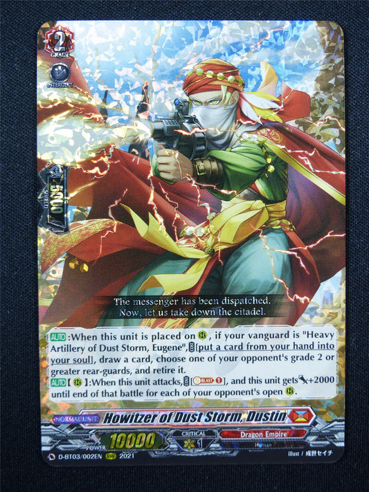 Howitzer of Dust Storm Dustin D-BT03 RRR - Vanguard Cards #A9