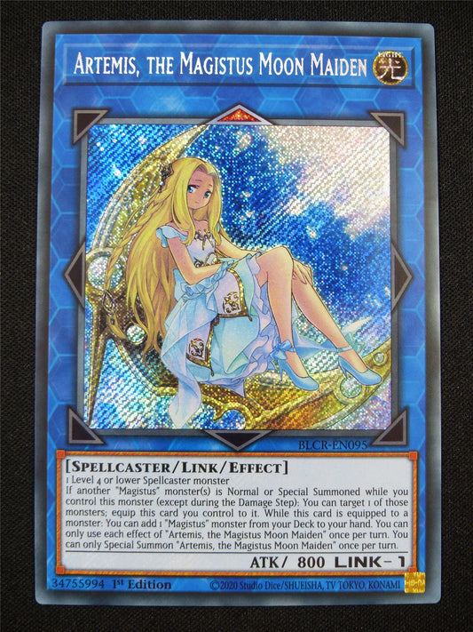 Artemis The Magistus Moon Maiden BLCR Secret Rare - 1st ed Yugioh Card #27X