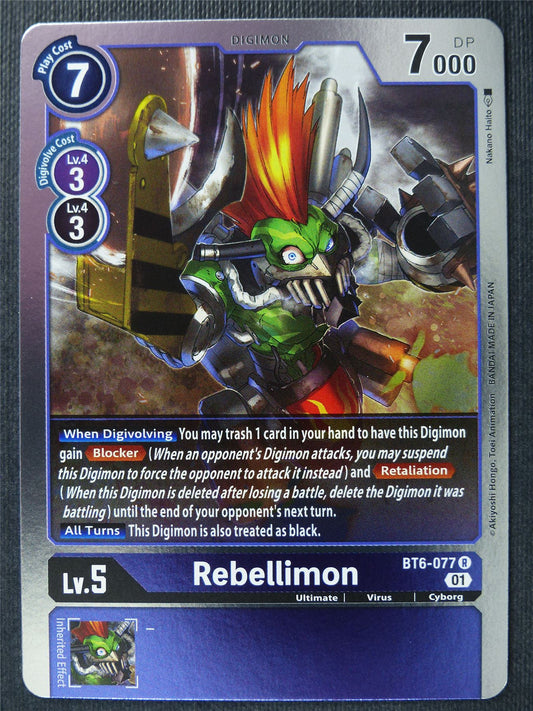 Rebellimon BT6-077 R - Digimon Card #26V