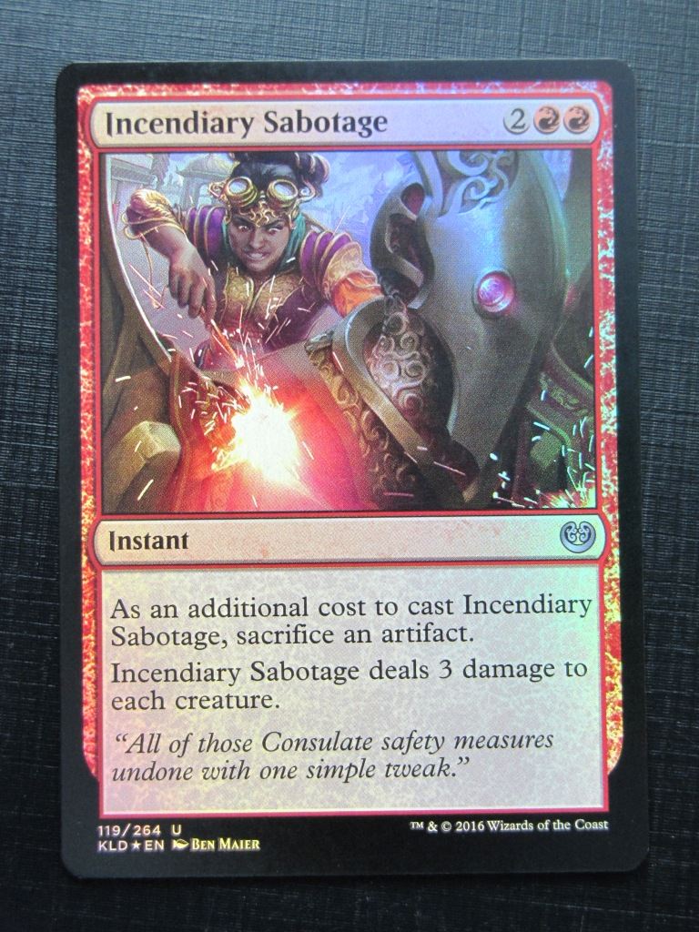 MTG Magic Cards: INCENDIARY SABOTAGE FOIL # 23D62