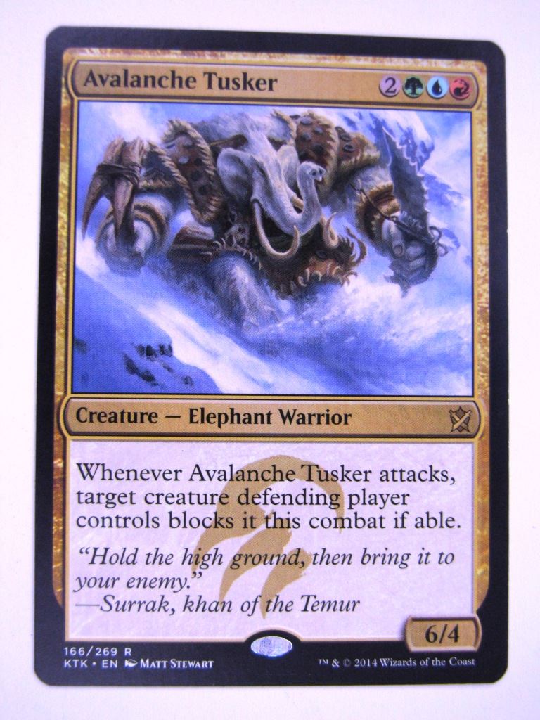 MTG Magic Played Cards: AVALANCHE TUSKER # 7B10