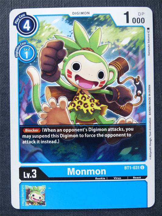 Monmon BT1-031 U - Digimon Cards #RI