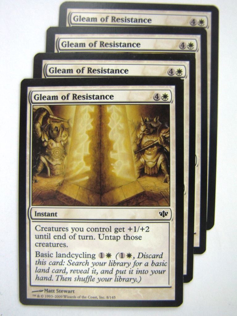 MTG Magic Cards: GLEAM OF RESISTANCE x4 # 8F38