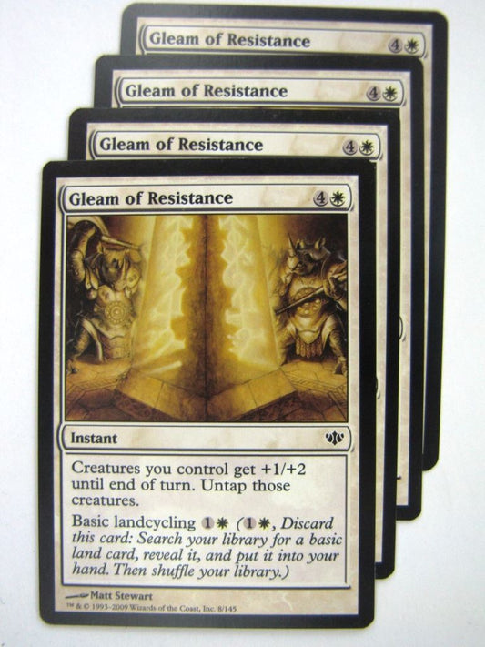 MTG Magic Cards: GLEAM OF RESISTANCE x4 # 8F38