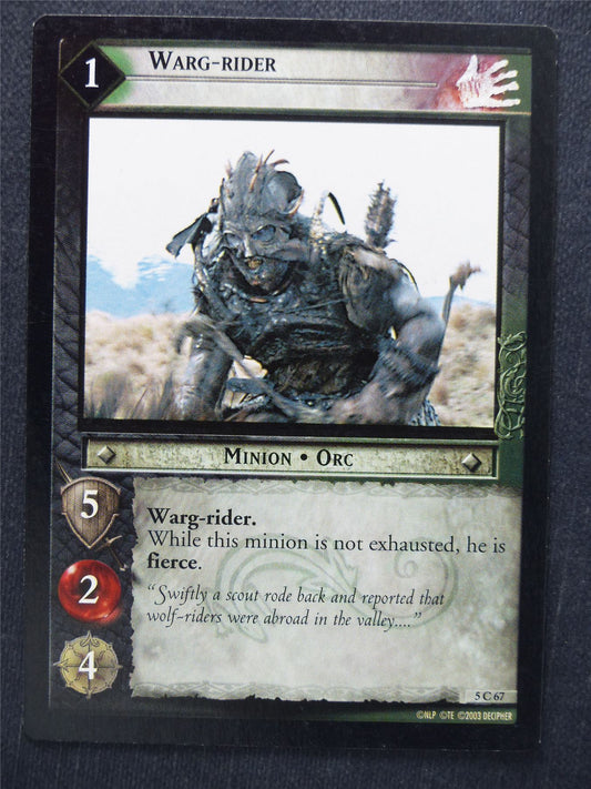 Warg-Rider 5 C 67 - LotR Cards #SH