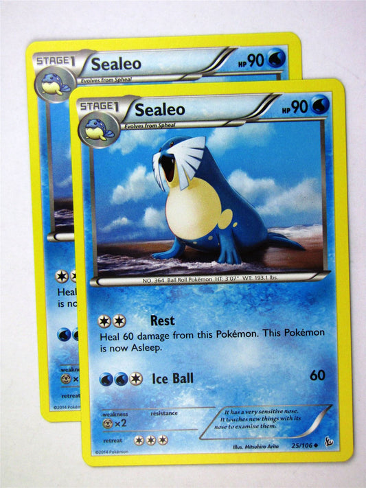 Pokemon CCG XY Flashfire - Sealeo 25/106 x2