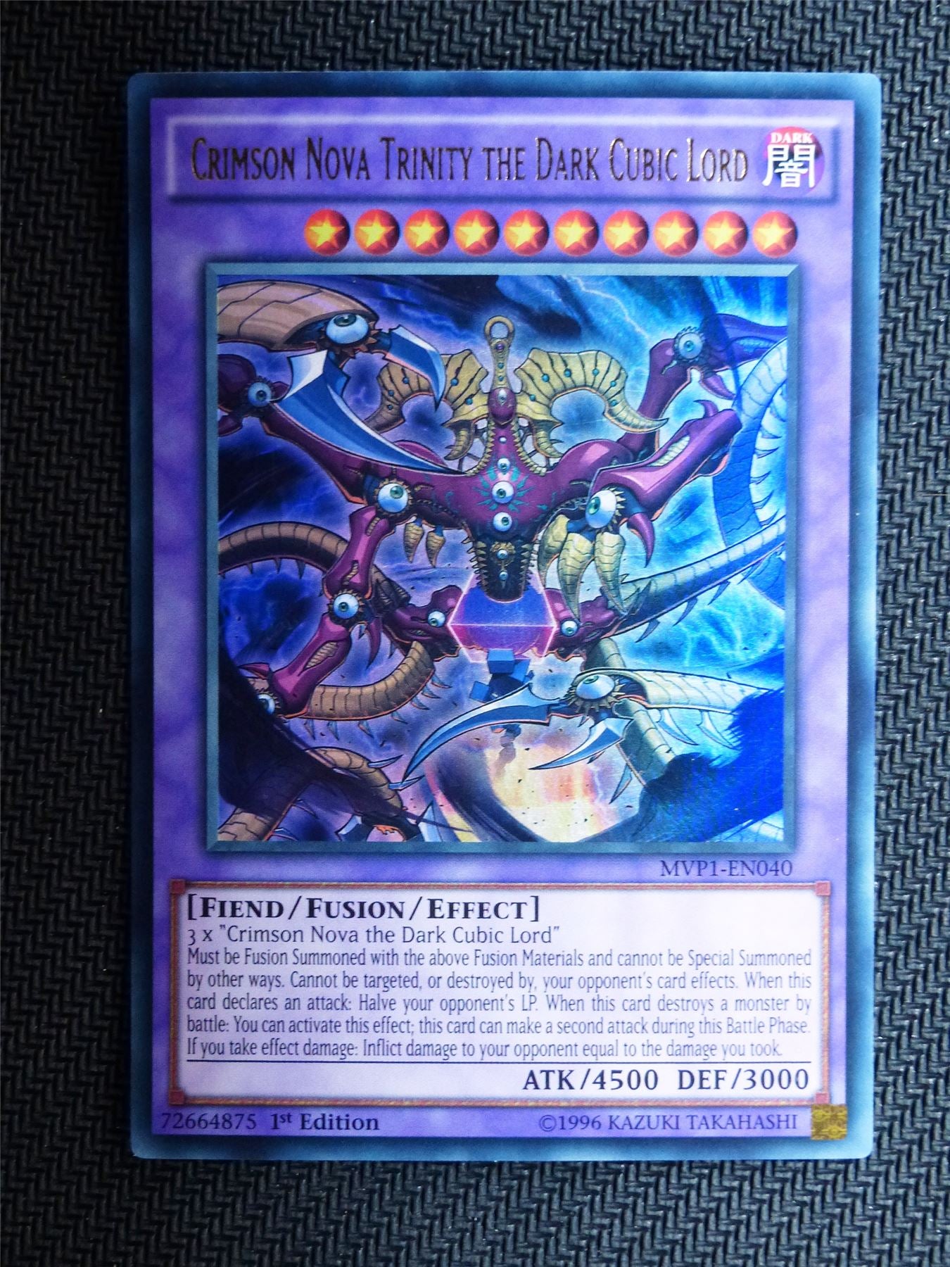 Crimson Nova Trinity the Dark CubicLord - MVP1 - Ultra  Rare - Yugioh Card # 1F65