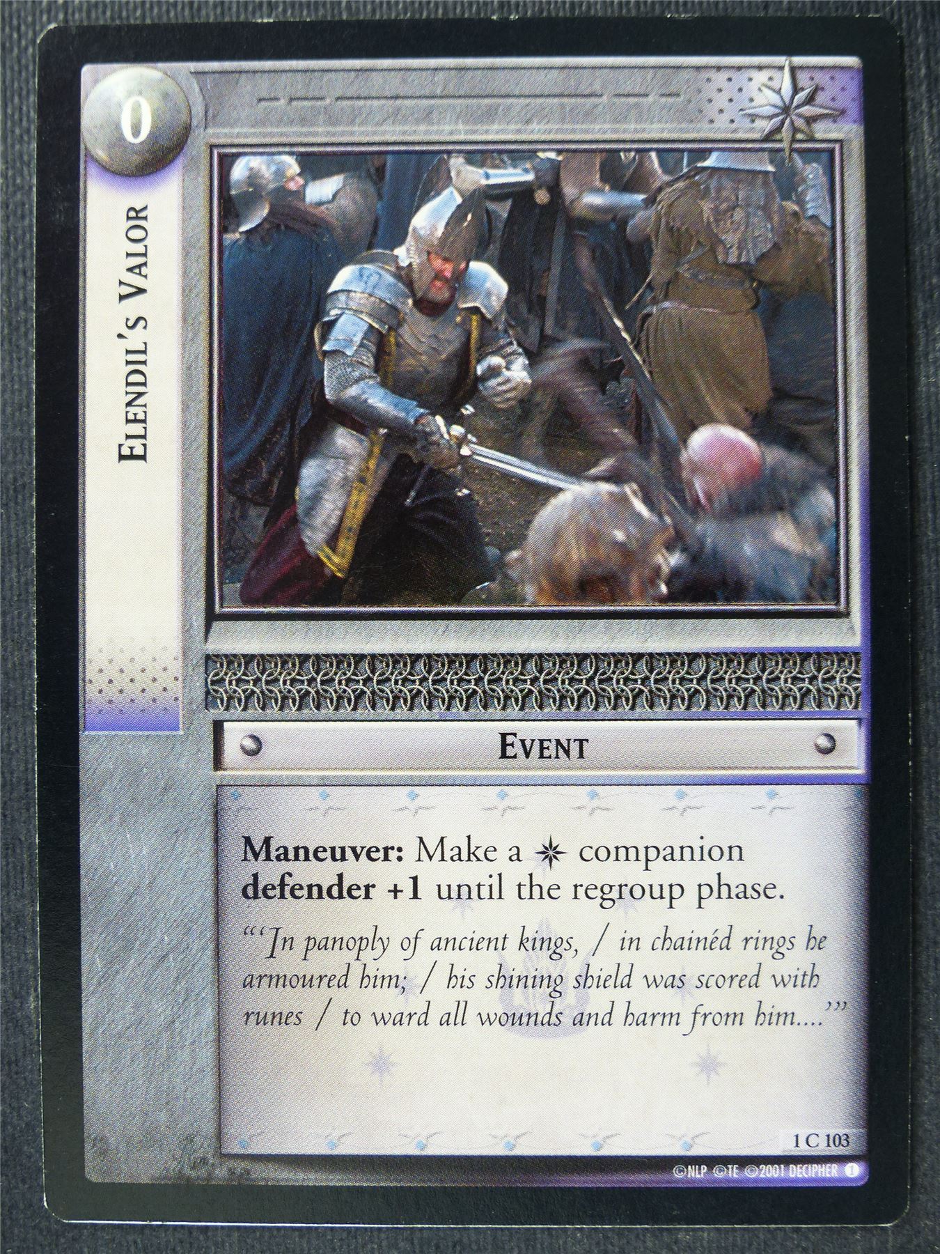 Elendil's Valor 1 C 103 - LotR Card #48V