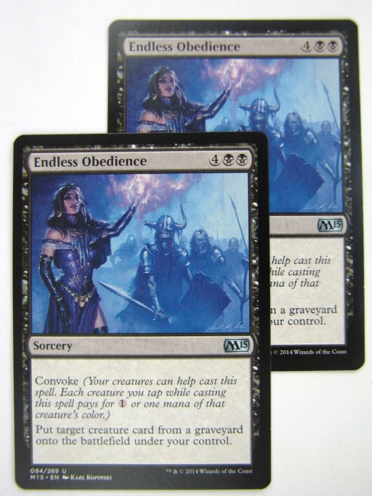 MTG Magic Cards: ENDLESS OBEDIENCE x2 # 8F1