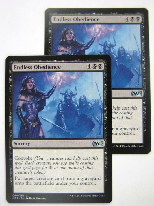 MTG Magic Cards: ENDLESS OBEDIENCE x2 # 8F1