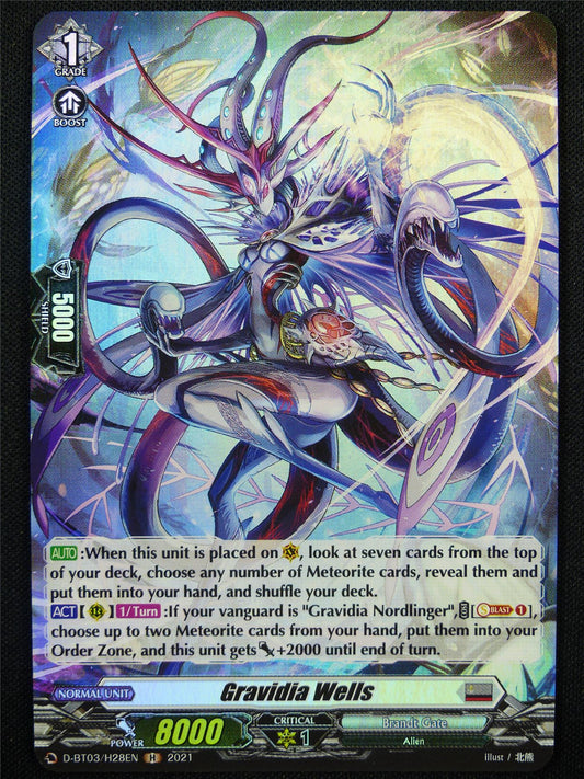 Gravidia Wells D-BT03 H - Vanguard Card #ZO