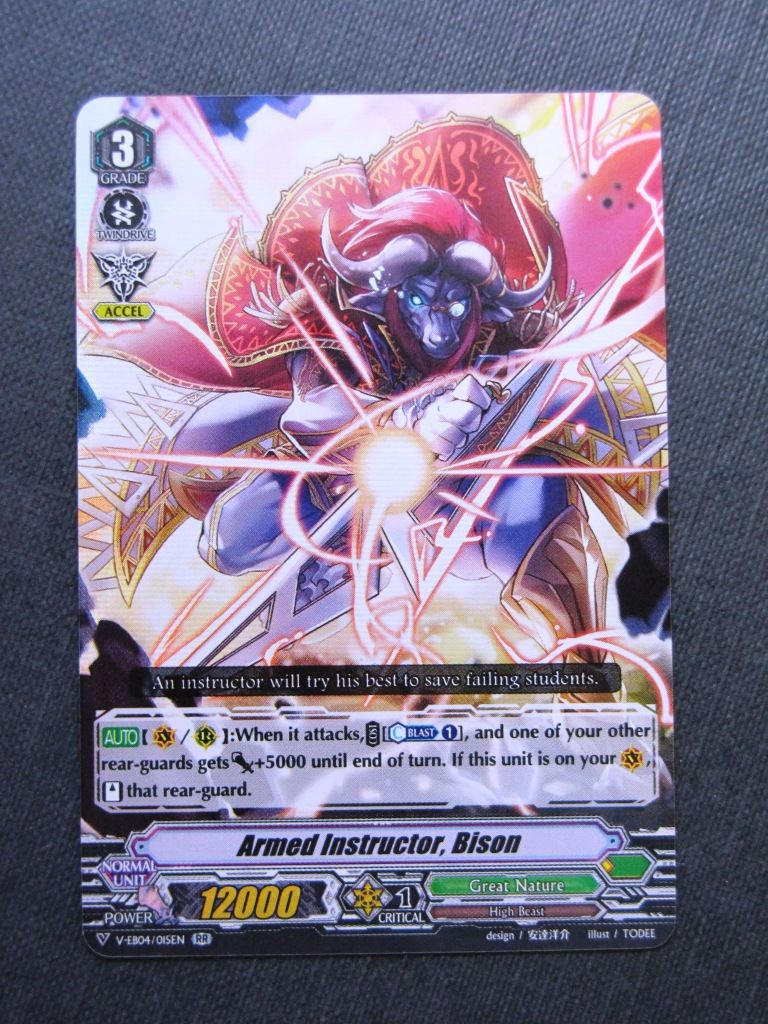 Armed Instructor Bison V-EB04 RR - Vanguard Cards #GI