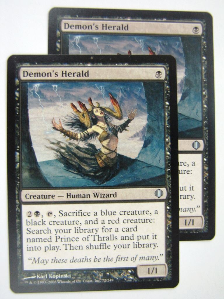 MTG Magic Played Cards: DEMON'S HERALD x2 # 8A68