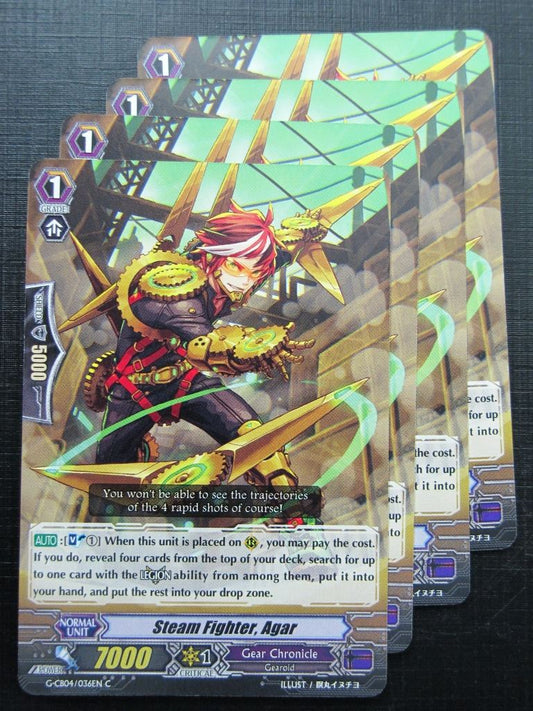 Vanguard Cards: STEAM FIGHTER, AGAR G-CB04 x4 # 20A6