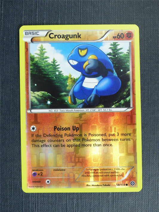 Croagunk 58/114 Reverse Holo - Pokemon Cards #1F8