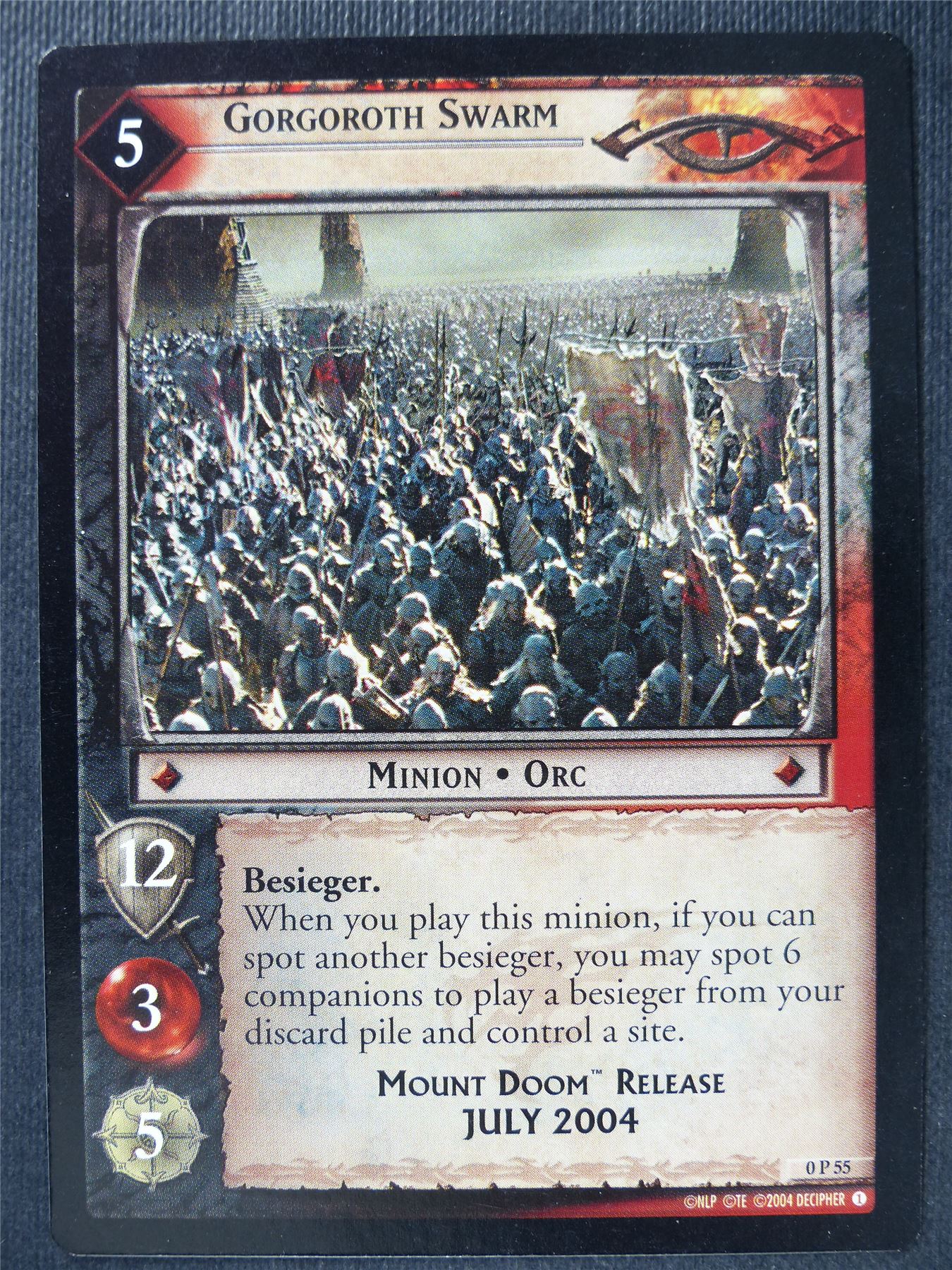 Gorgoroth Swarm 0 P 55 - LotR Card #3JC