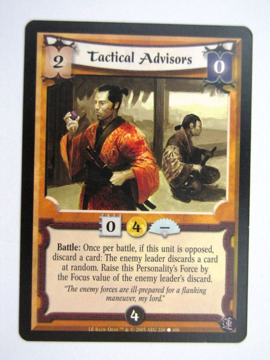 Vintage L5R Cards: TACTICAL ADVISORS # 27H24