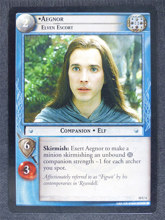 Aegnor 10 U 4 - played - LotR cards #CO