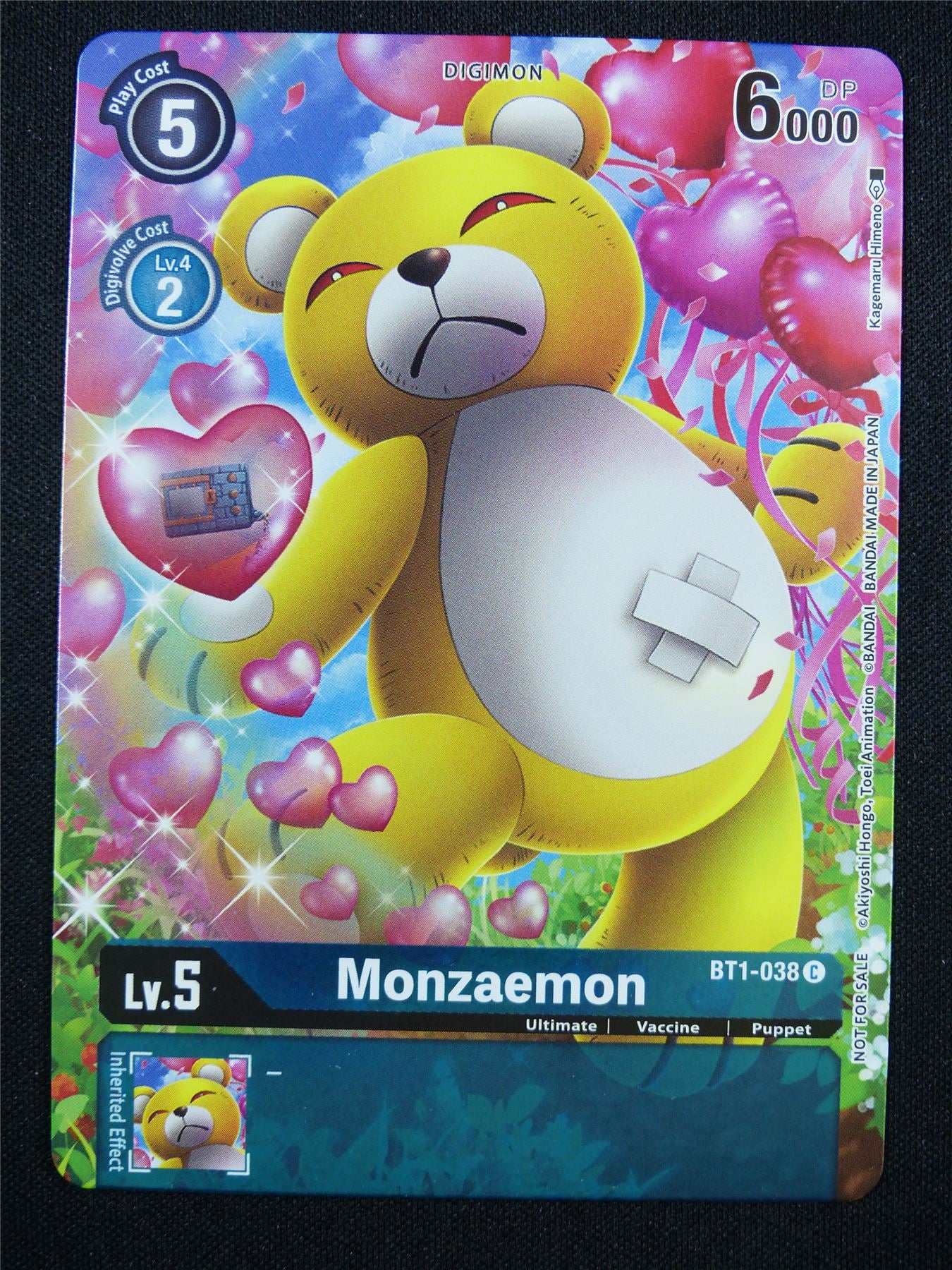 Monzaemon BT1-038 C alt art - Digimon Card #8A