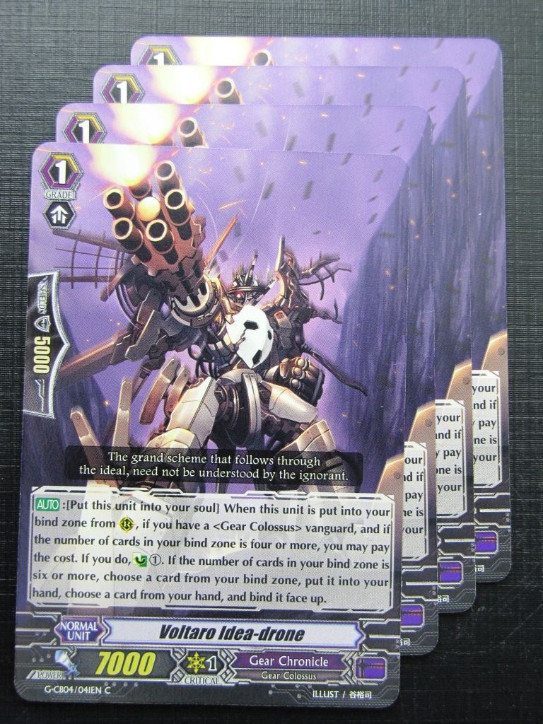 Vanguard Cards: VOLTARO IDEA-DRONE G-CB04 x4 # 20A11