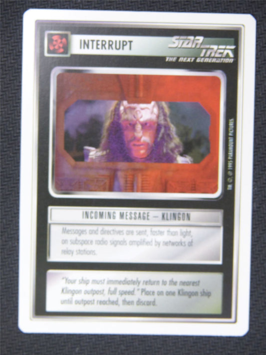 Interrupt Incoming Klingon - Star Trek Next Gen Card #4QI