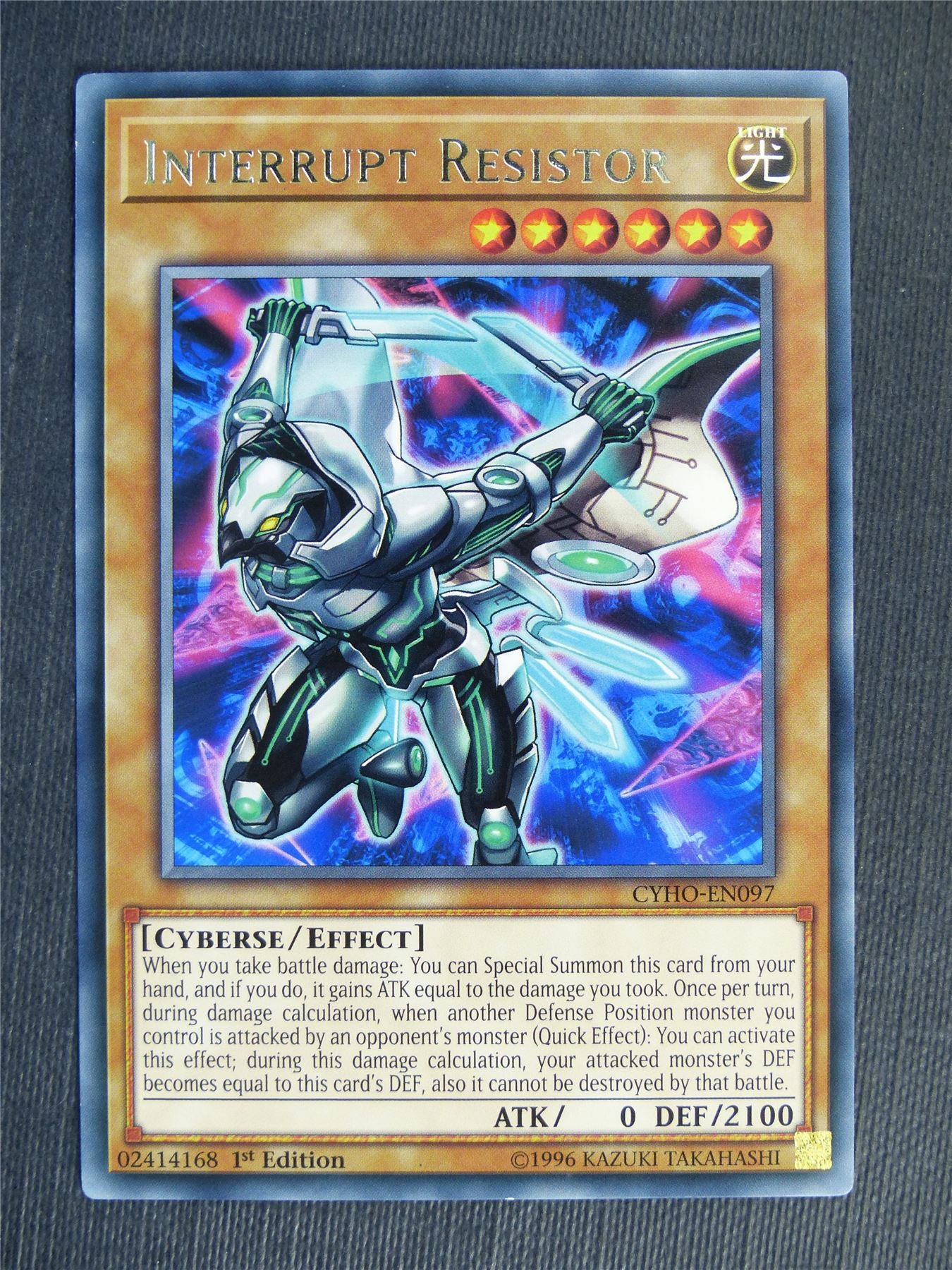 Interrupt Resistor CYHO Rare - 1st ed - Yugioh Cards #27V