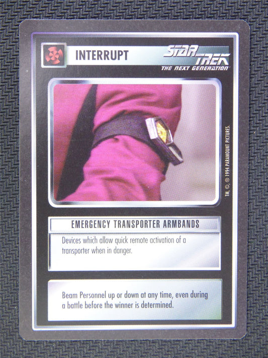 Interrupt Emergency Transporter Armbands - Star Trek CCG Next Gen #53R