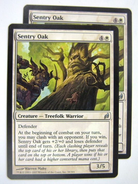 MTG Magic Played Cards: SENTRY OAK x2 # 7J79