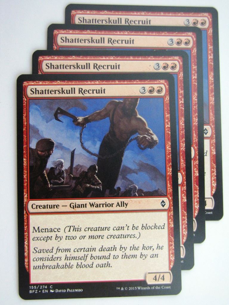 MTG Cards:BATTLE FOR ZENDIKAR: SHATTERSKULL RECRUIT x4 # 37A37