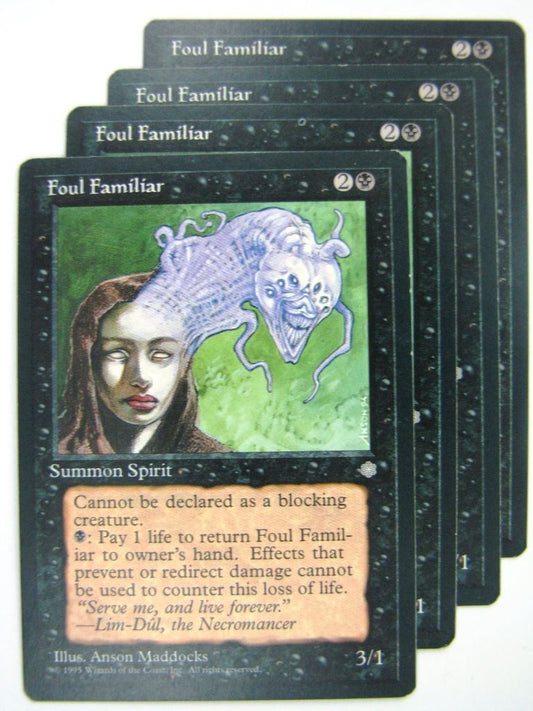 MTG Magic Cards: FOUL FAMILIAR x4 # 8G21