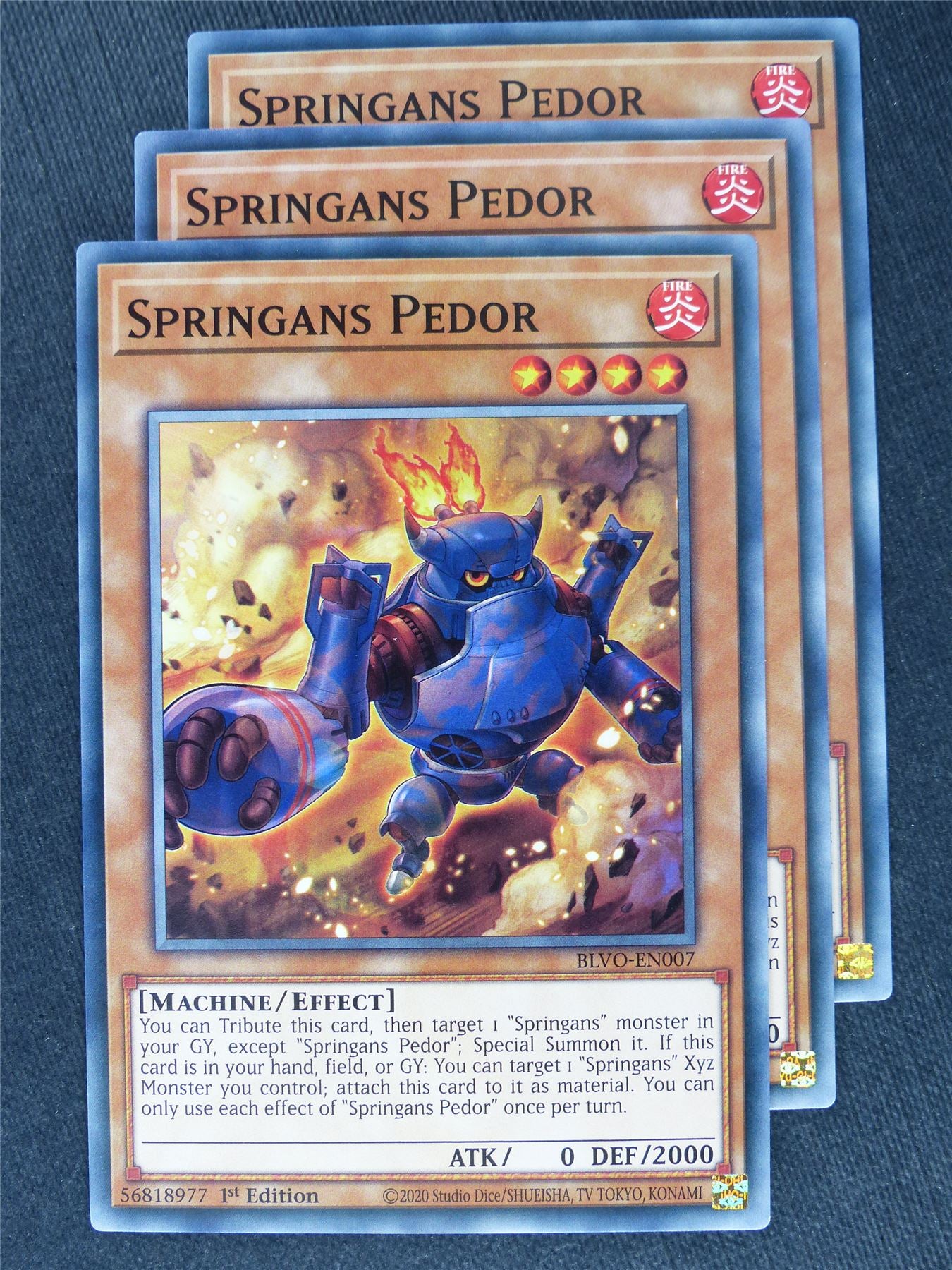 Springans Pedor x3 - Yugioh Cards #XC