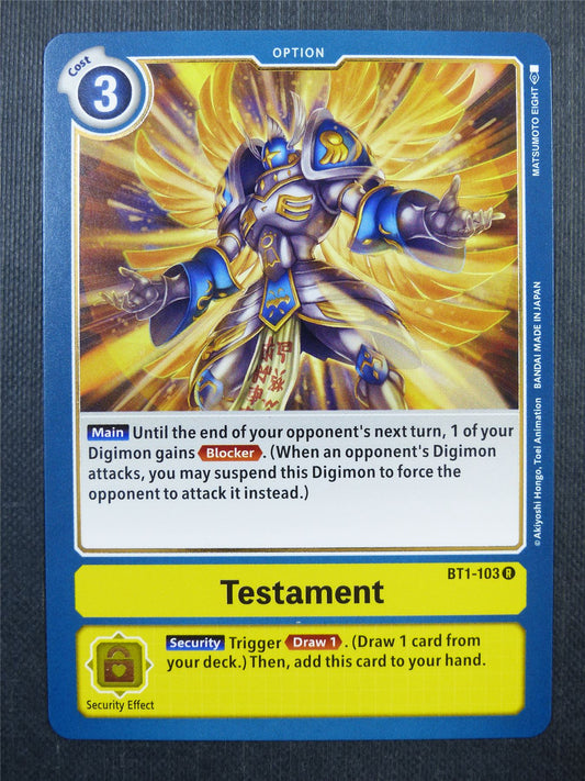 Testament BT1 R - Digimon Card #43L